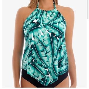 Magic Suit Nicole Palm print tankini top 14